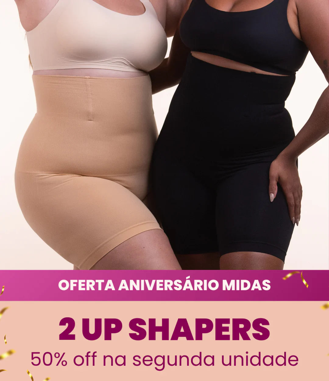 2 Up Shapers - Bermudas Modeladoras que Não Enrolam - Combo Promocional